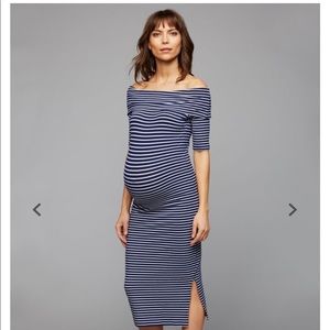 Isabella Oliver Off The Shoulder Maternity Dress